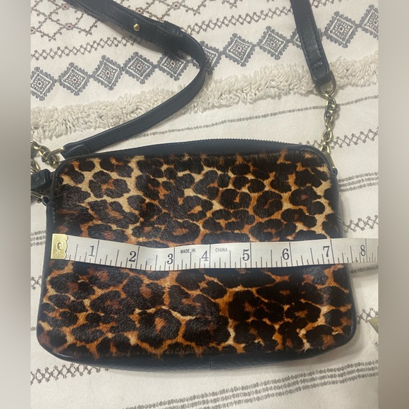 HOBO calf hair leather leopard printed crossbody purse. NWOT. - Picture 2 of 14